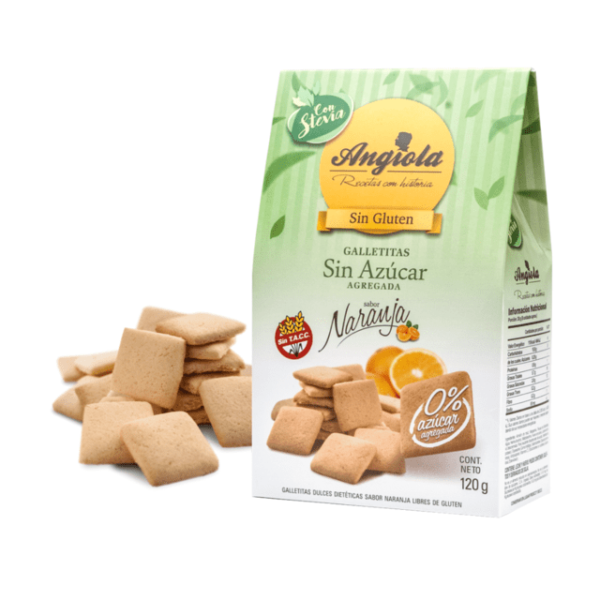 GALLETITAS ANGIOLA 0% AZUCAR NARANJA SIN TACC 120G
